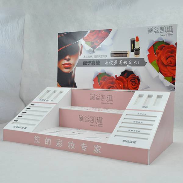 Acrylic Cosmetics L Shape Display Stand