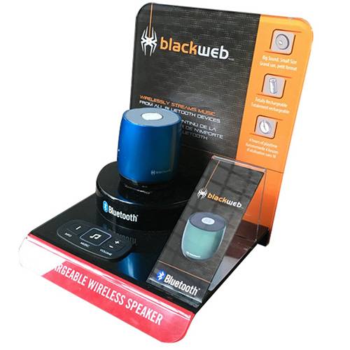 Blackweb Wireless Bluetooth Speaker Acrylic Display Rack