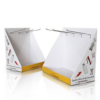 Shop Cardboard Counter Display Stand with Hook