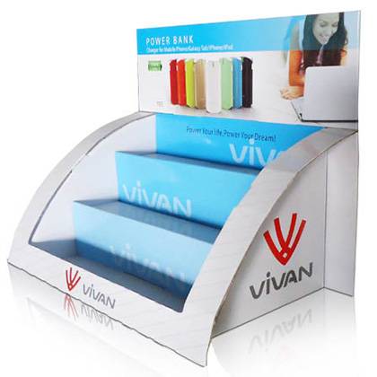 Cardboard Counter Display Stand for Cell phone Accessory