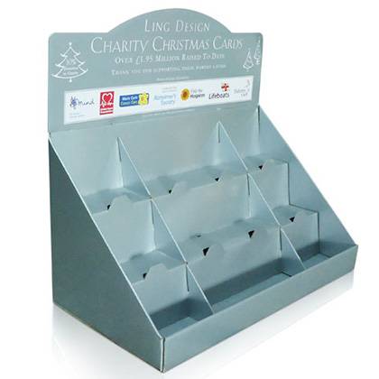 Three Tiers Cardboard Counter Display Tray