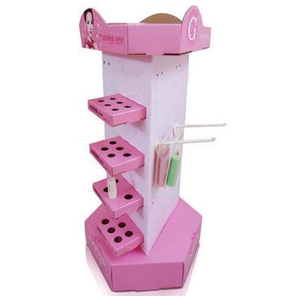 Cardboard Counter Hooks Display Units for cosmetic