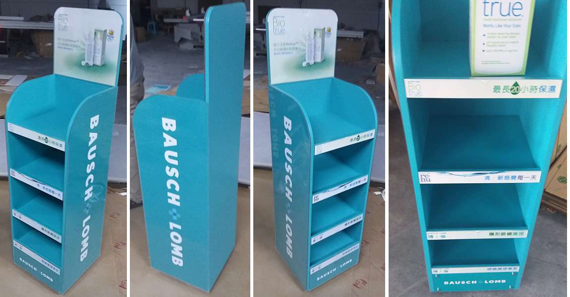 Bausch + Lomb POS Retail Wooden Display Stand