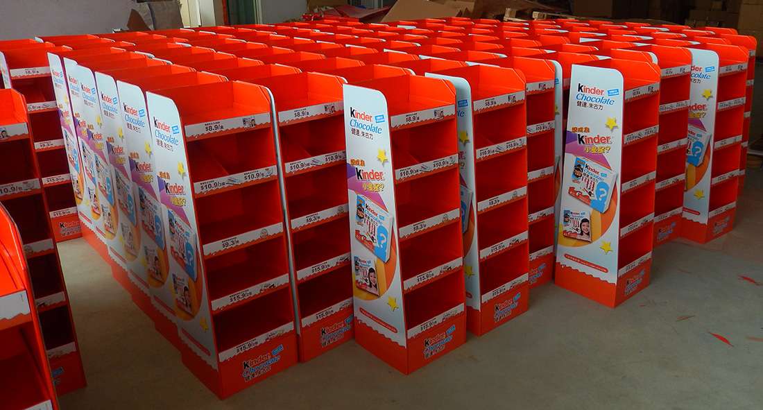 Kinder Retail Stores POS Display Shelves