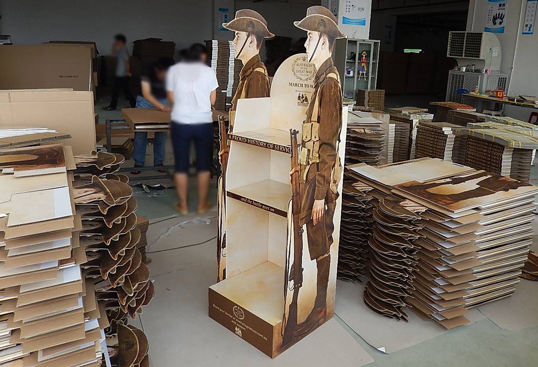 Australia in The Great War Retail Corrugated Cardboard Display Stands