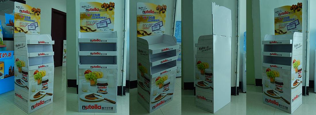 Nutella Nutrition POS Retail Cardboard Floor Display Stand