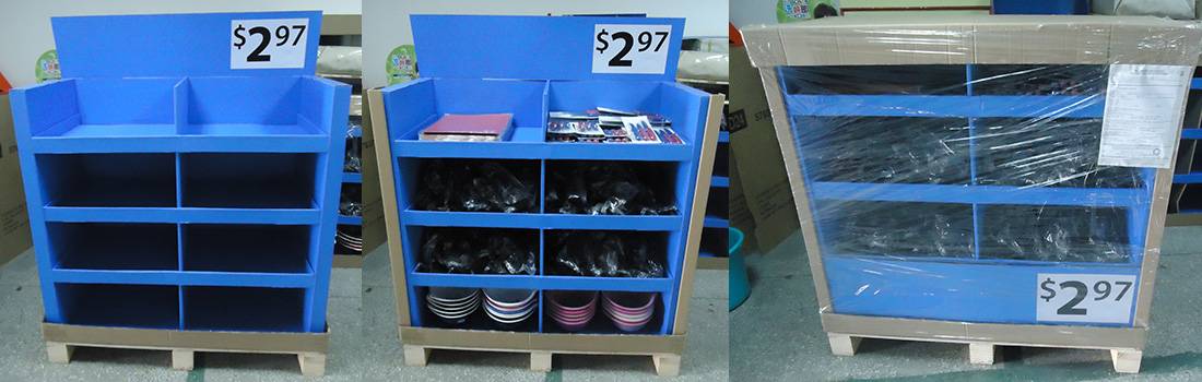 Walmart Point of Sale Cardboard Pallet Display