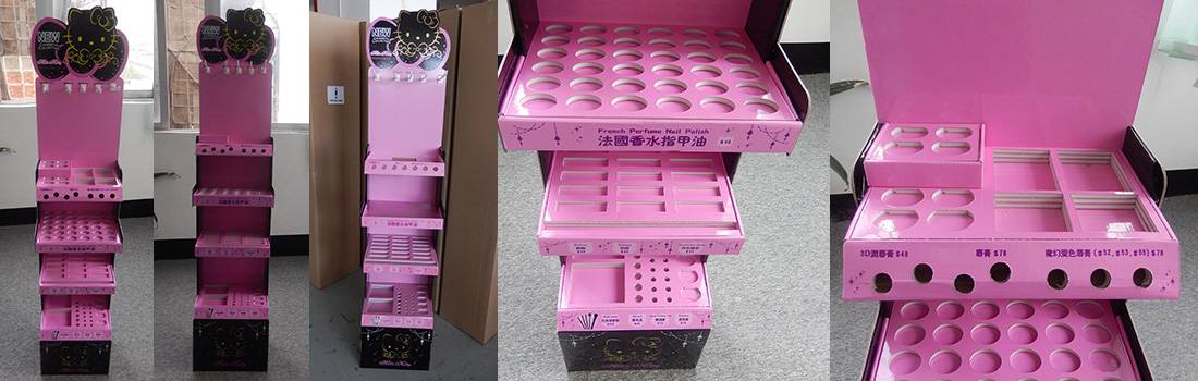 Hello Kitty Cosmetic POS Retail Floor Display Stand