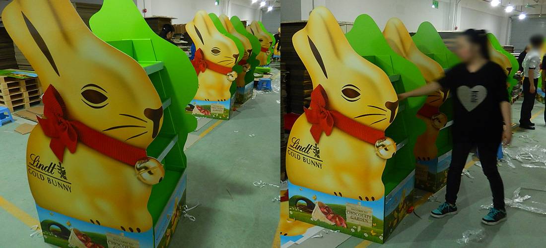 Lindt Chocolate Easter Promotion POS Retail Corrugated Mega Display