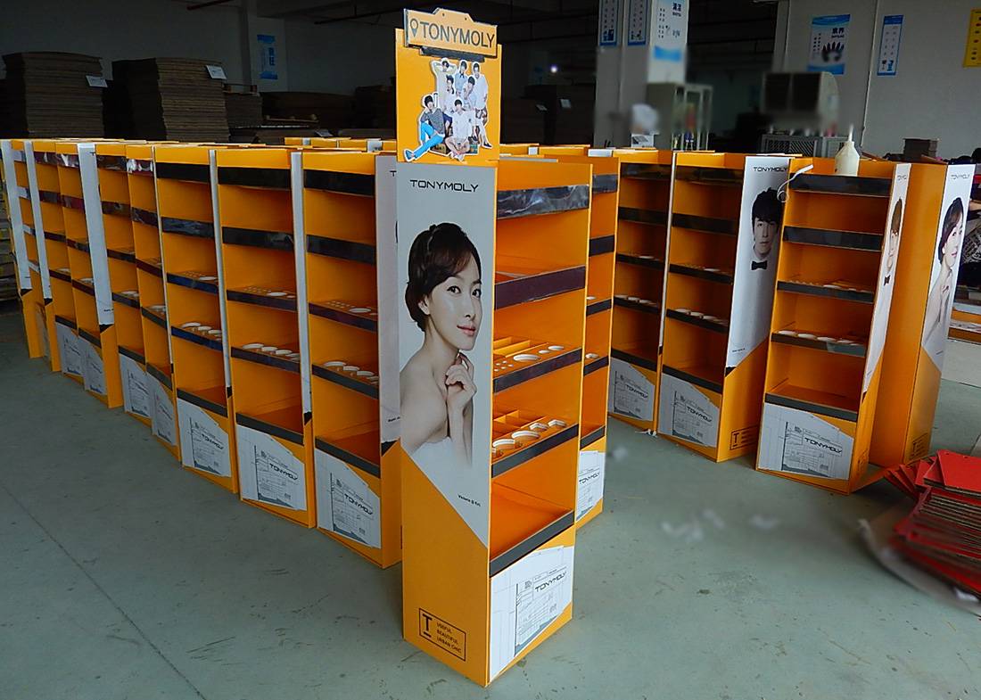 TonyMoly Korean Cosmetics Cardboard Floor Display Stand