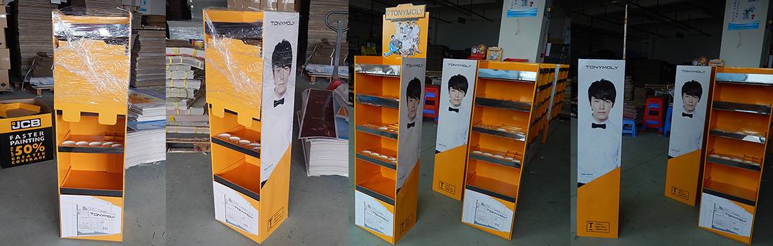 TonyMoly Korean Cosmetics Cardboard Floor Display Stand