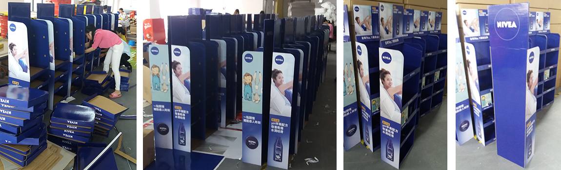 Nivea Men Point Of Purchase Floor Display Production Workshop