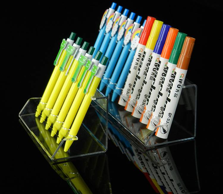 Pen Shop Display Stand Pencil Transparent Acrylic Organizer Rack Holder Z 