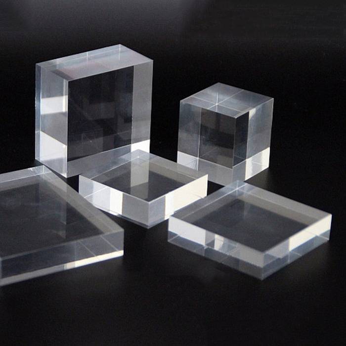 Clear Perspex Blocks 10X Solid Acrylic  Blocks Acrylic Displays 75x75x30mm