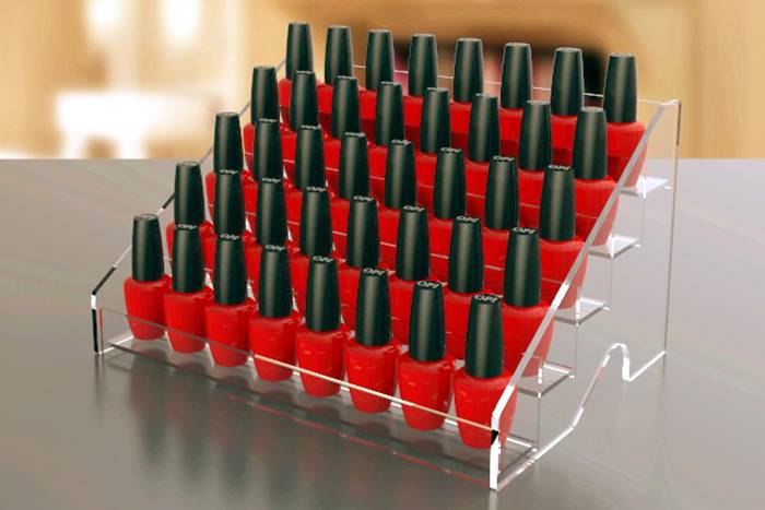 Clear 5 Layers Acrylic Lipstick and Nail Polish Organizer