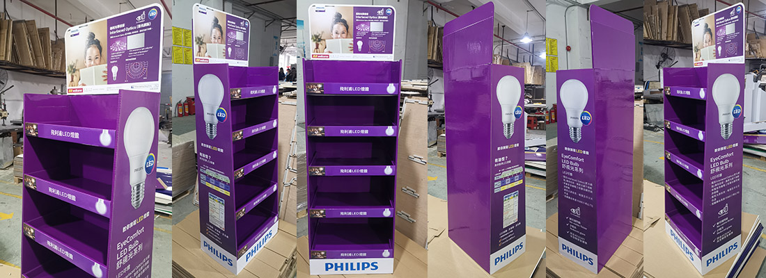 philips led lights cardboard display