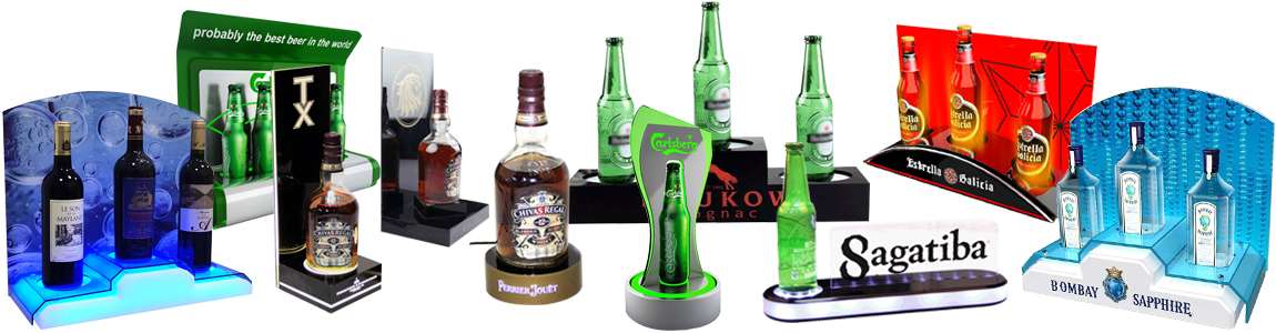 LED Bottle Glorifiers & Back Bar Displays