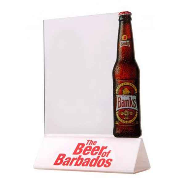 Versatile Acrylic Sign Holder for Beer & Wine Case Floor Stack