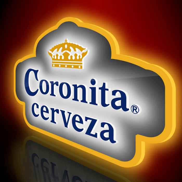 Coronita Cerveza Logo Led Edge Glow Sign