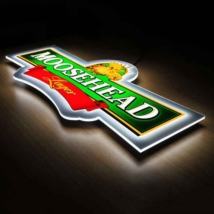 Moosehead Lager Brand Logo Led Edge Glow Sign