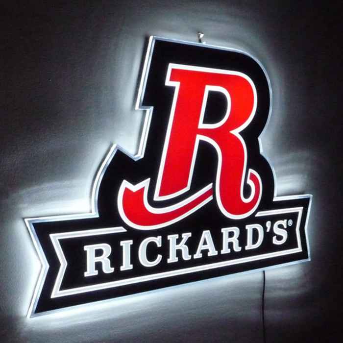 Rickard's Beer Logo Led Edge Glow Sign