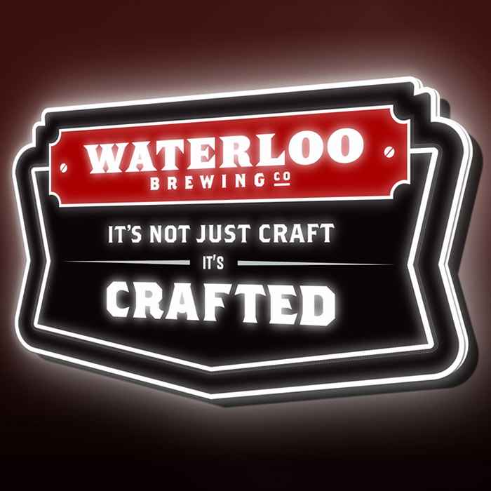 Waterloo Brewing Logo Led Edge Glow Sign