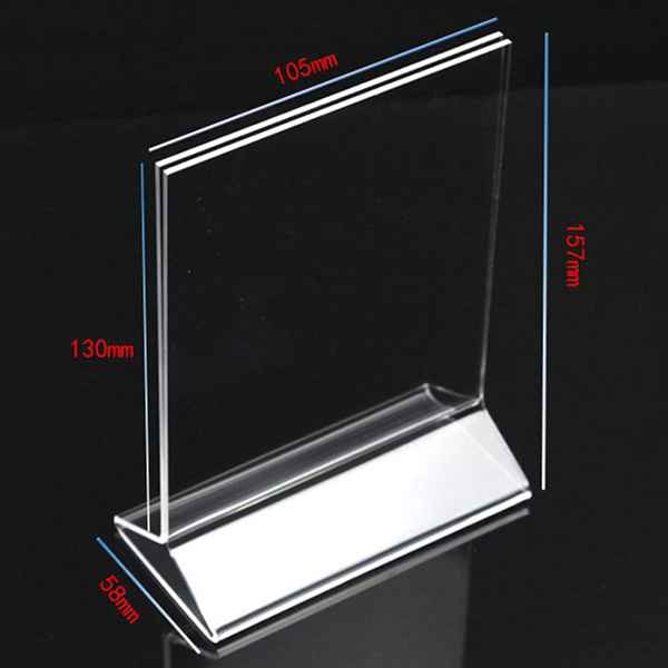 Clear Acrylic Sign Holder with Vertical Stand
