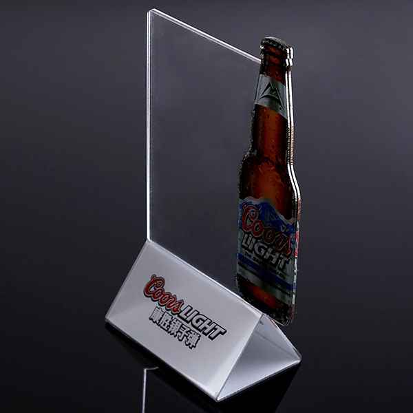 Versatile Acrylic Sign Holder for Beer & Wine Case Floor Stack