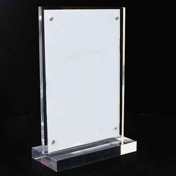 T Shaped Double Sided Magnet Acrylic Sign Holder