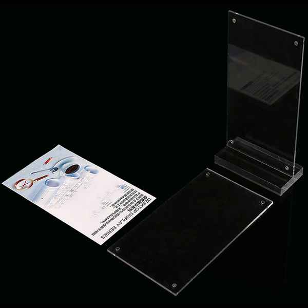 T Shaped Double Sided Magnet Acrylic Sign Holder