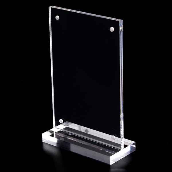 T Shaped Double Sided Magnet Acrylic Sign Holder