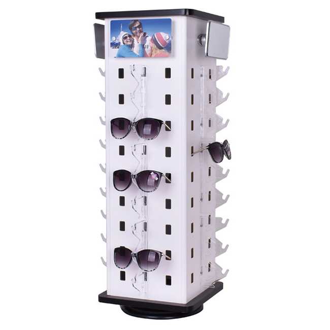 Double-side Rotating Eyeglass Eyewear Sunglasses Display Rack Holds 36 Pairs 