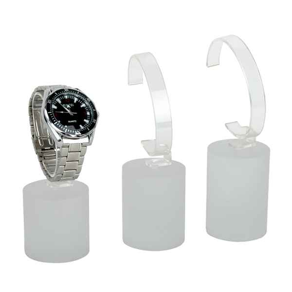 Frosted Solid Cylinder C Ring Seat Watch Display Holder
